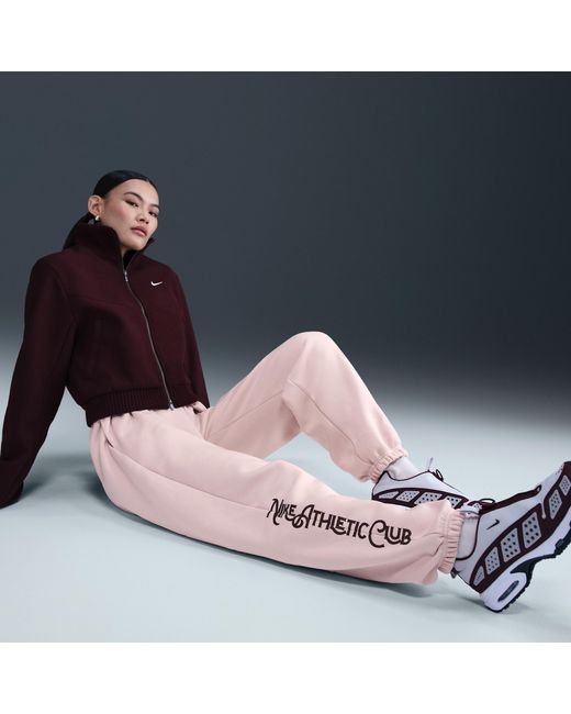 Nike Blue Sportswear Phoenix Fleece High-Waisted Oversized Pants