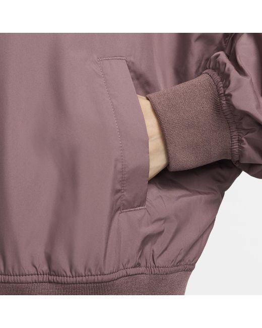 Nike Brown Sportswear Essential Oversized Bomber Jacket