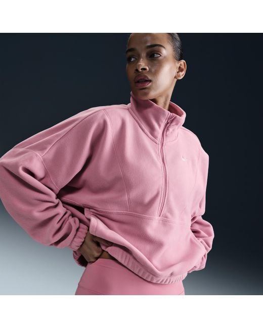 nike half zip womens pink