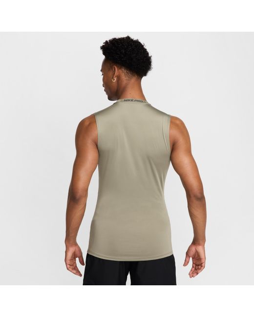 Nike Pro 'Dri-Fit Tight Sleeveless Fitness Top in Green for Men | Lyst