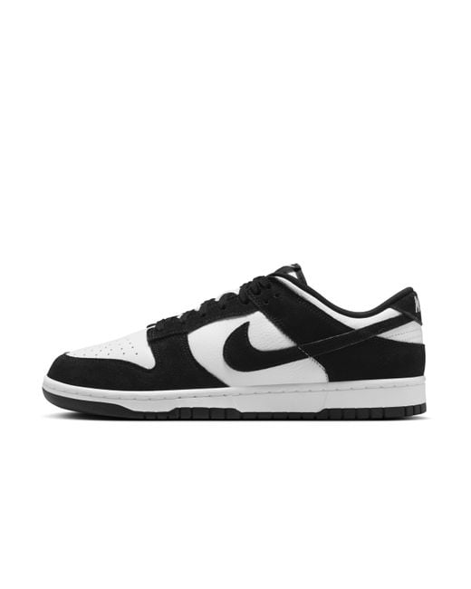 Nike Black Dunk Low Retro Se Leather/Suede Shoes for men
