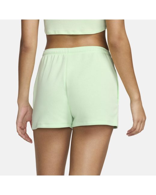 Nike Green Sportswear Chill Terry High-waisted Slim 2" French Terry Shorts
