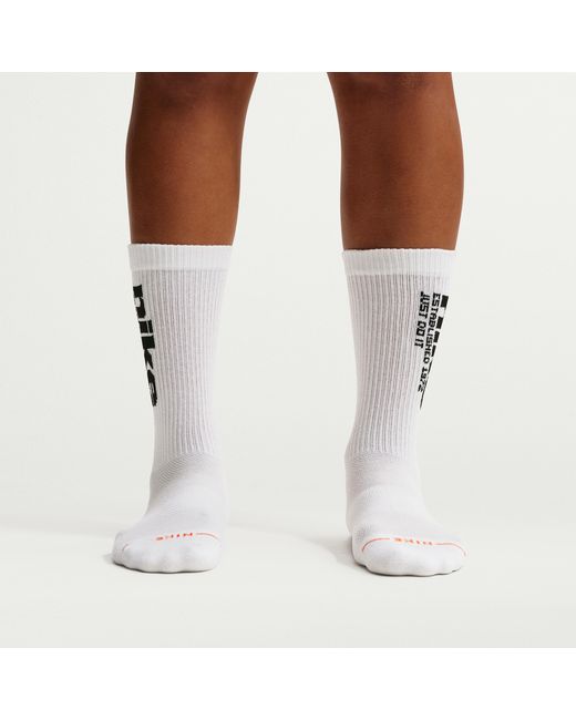 Nike White Everyday Elevated Crew Socks (2 Pairs)