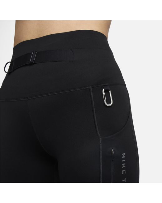 Nike Black Trail Go Firm-support High-waisted 7/8 Leggings With Pockets