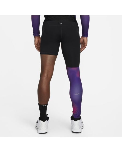 Nike Nocta Single-leg Printed Basketball Tights in Black for Men