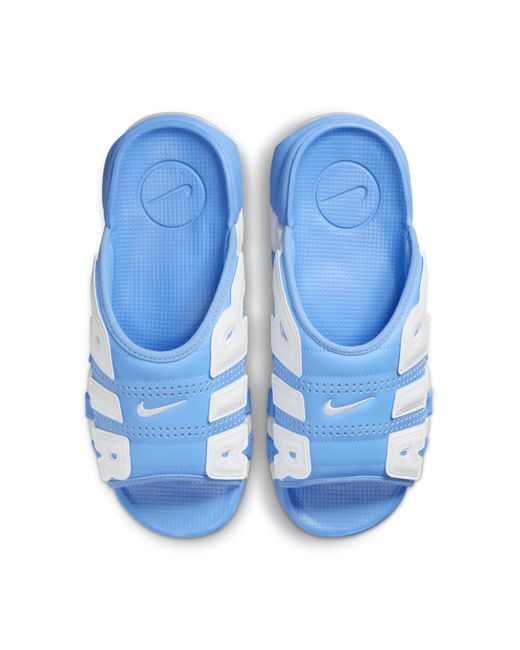 Nike Blue Air More Uptempo Slides for men