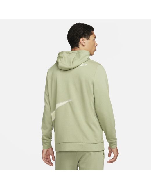 Nike Green Dri-fit Fleece Full-zip Fitness Hoodie 50% Sustainable Blends for men