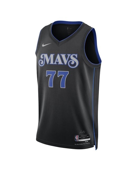 Nike Black Dallas Mavericks 2023/24 City Edition Dri-fit Nba Swingman Jersey 50% Recycled Polyester for men