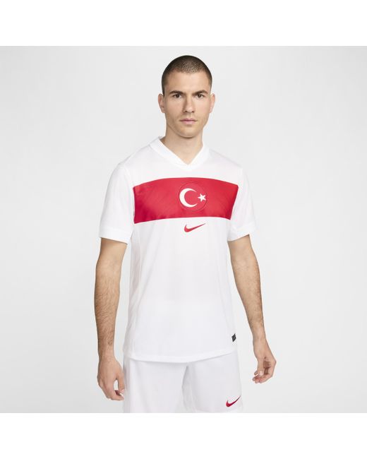 Nike Red Türkiye 2024/25 Stadium Home Dri-fit Football Replica Shirt for men