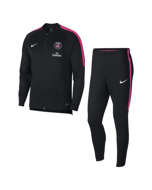 Nike Black Paris Saint-germain Dri-fit Squad Football Track Suit for men