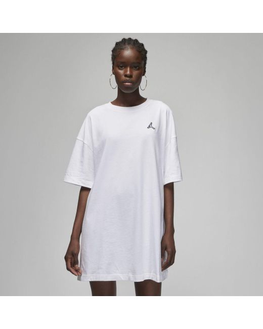 Nike Cotton Jordan Essentials Tshirt Dress White Lyst