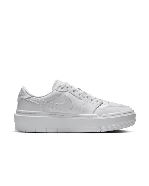 Nike White Air Jordan 1 Elevate Low Platform-sole Leather Low-top Trainers