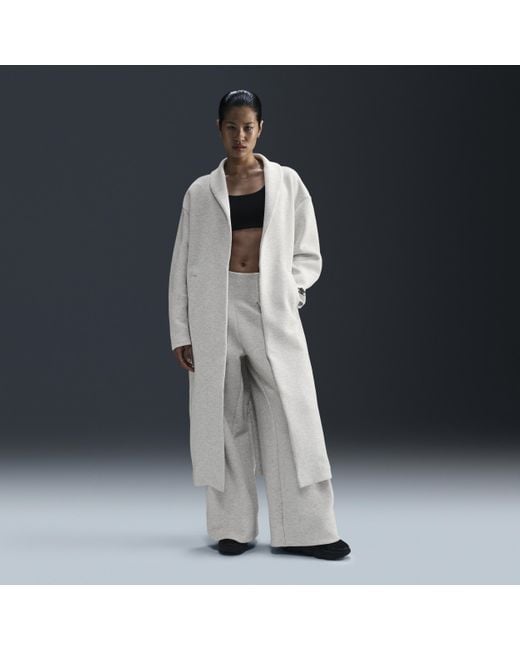 Nike Sportswear Tech Fleece Oversized Duster Jacket in Blue Lyst