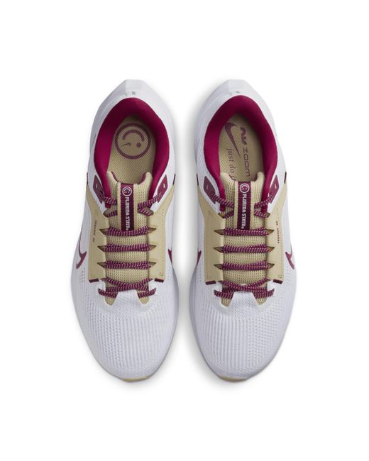 Nike White Pegasus 40 (florida State) Road Running Shoes for men