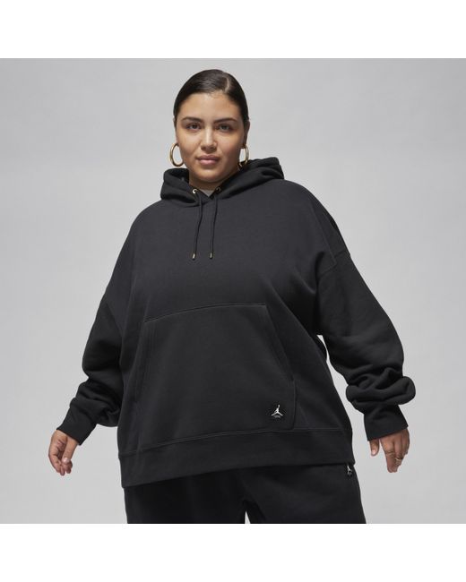 Felpa pullover con cappuccio jordan flight fleece di Nike in Black