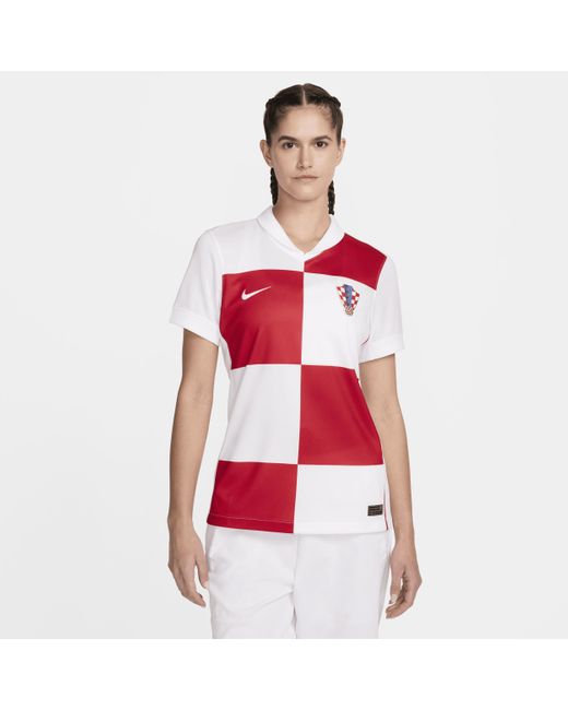 Nike Red Croatia 2024/25 Stadium Home Dri-fit Football Replica Shirt Polyester