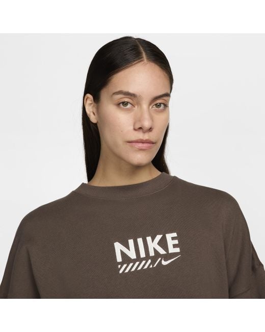 Nike Sportswear Oversized Fleece Crew-Neck Sweatshirt in