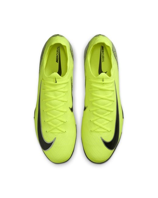 Nike Green Mercurial Vapor 16 Pro Tf Low-Top Football Shoes for men