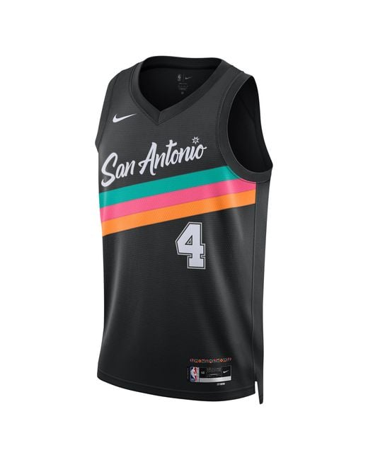 Nike Black De'Aaron Fox San Antonio Spurs City Edition Nba Swingman Jersey for men