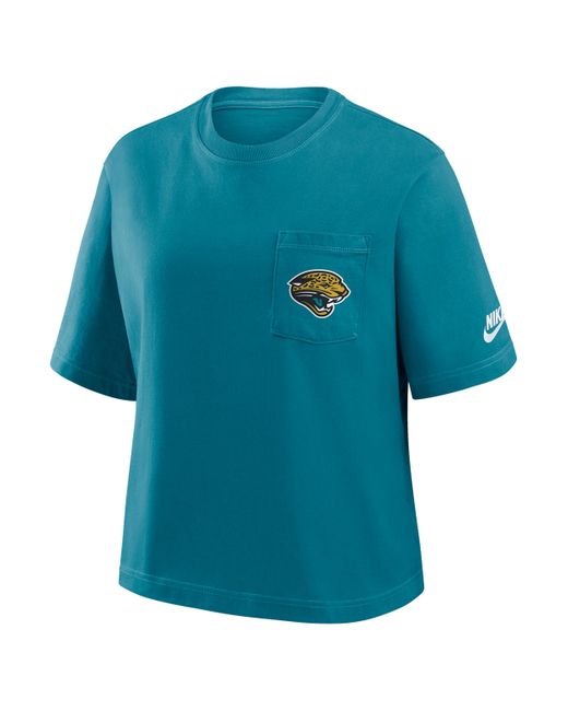Nike Blue Jacksonville Jaguars Rewind Pocket Boxy Nfl T-Shirt