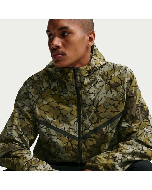 Nike Green Tech Woven Full-Zip Windrunner Jacket for men