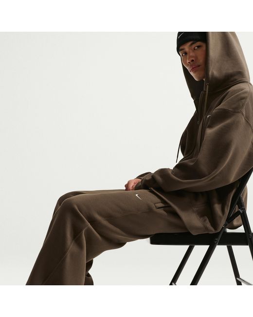 Nike Black Solo Swoosh Cuffed Fleece Pants for men