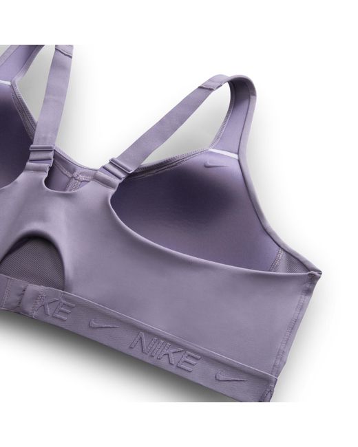 Nike Purple Indy High Support Padded Adjustable Sports Bra (plus Size)