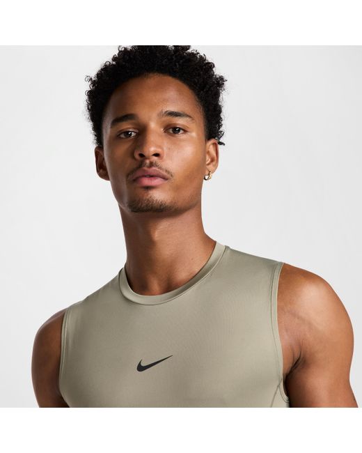 Nike Pro 'Dri-Fit Tight Sleeveless Fitness Top in Green for Men | Lyst