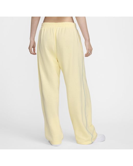 Nike Yellow Sportswear Fleece Trousers Cotton