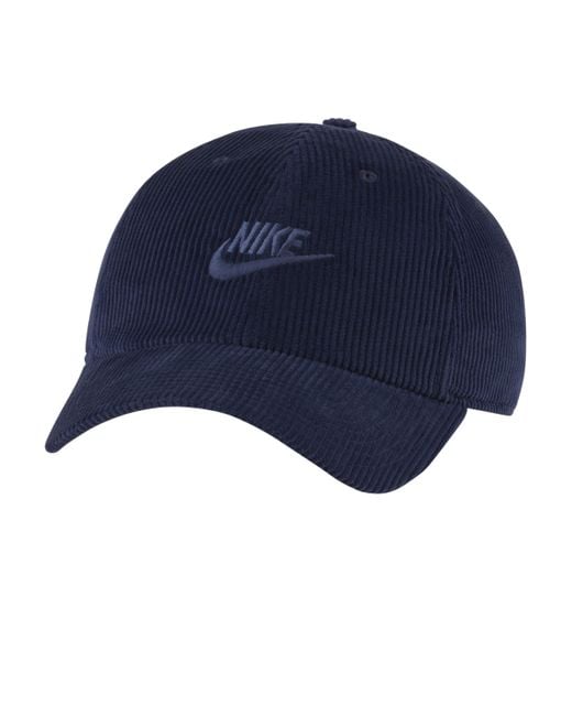 Cappello in velluto Sportswear Heritage 86 di Nike in Blue