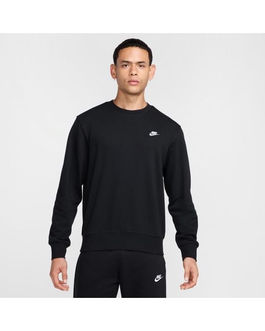 Nike Black Club French Terry Crew for men