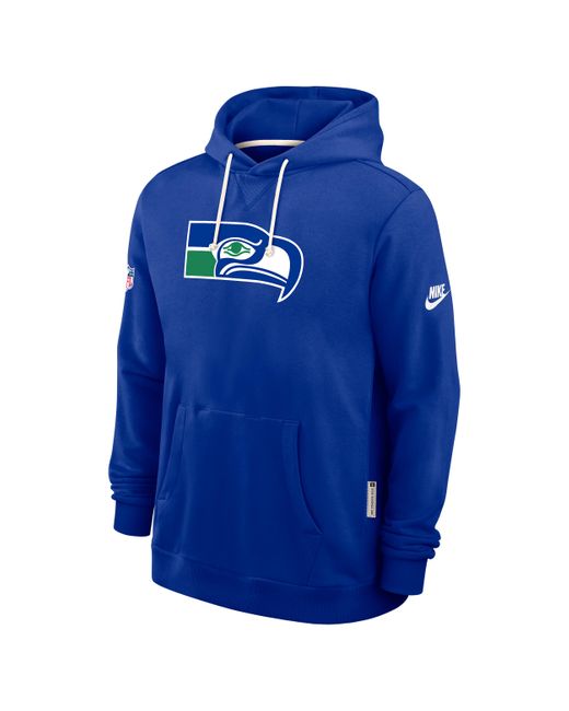 Nike Blue Seattle Seahawks Alt Offensive Set Play Sideline Dri-Fit Nfl Pullover Hoodie for men