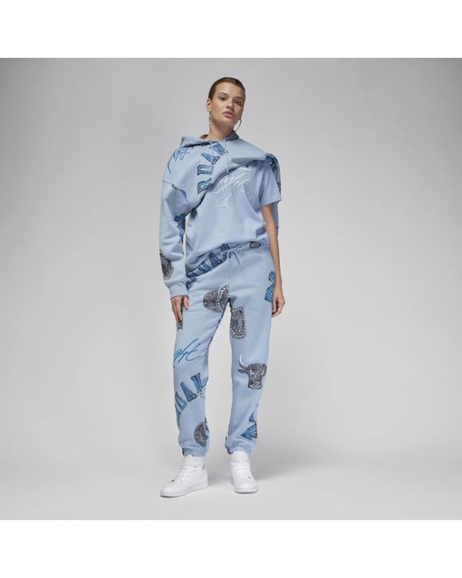 Nike Blue Jordan Brooklyn Fleece Fleece Trousers Cotton