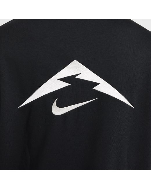 Nike Black Trail Magic Hour Dri-Fit Running Hoodie for men