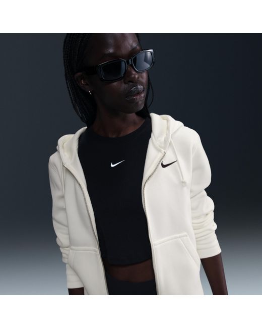 Felpa Con Cappuccio E Zip A Tutta Lunghezza Sportswear Phoenix Fleece – Donna di Nike in Blue