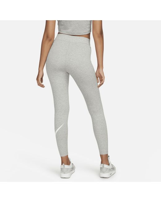 Leggings a vita alta con grafica sportswear classics di Nike in Gray