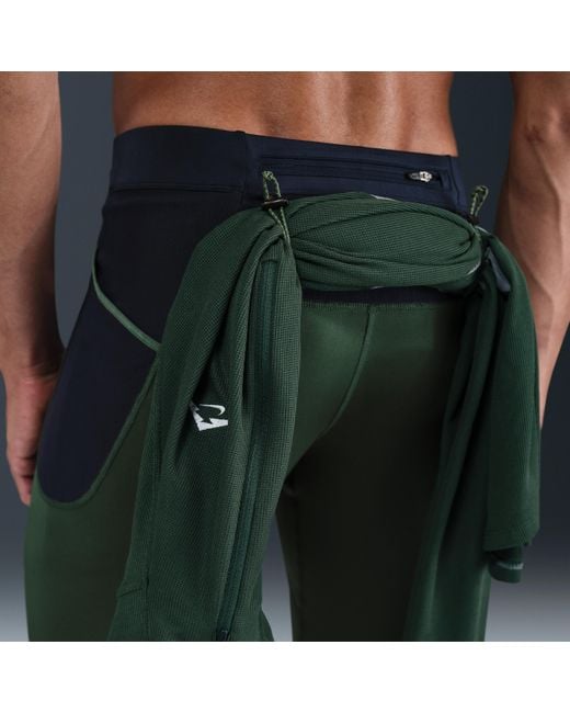 Nike Green Lava Loops Dri-Fit Adv Running Tights for men