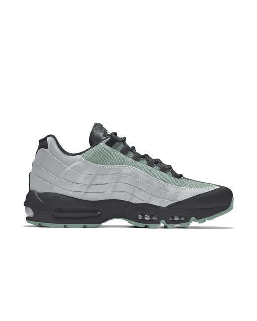 Nike Gray Air Max 95 By You Custom Shoe Leather for men