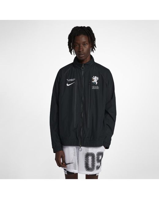Nike Synthetic X Off-white Men's Track Jacket in Black for Men | Lyst