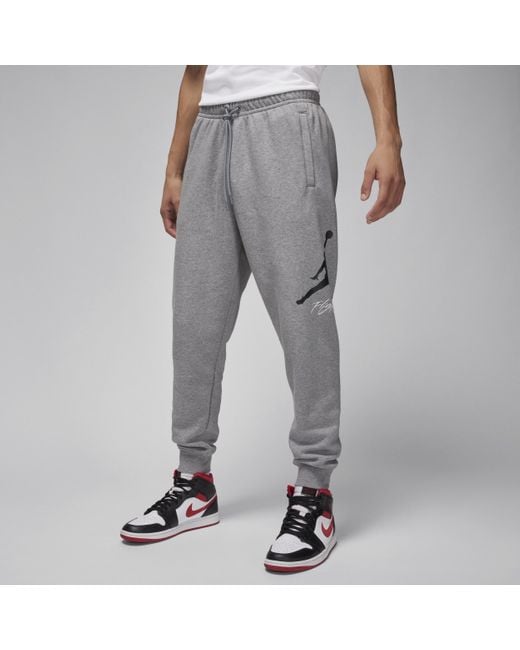 Pantaloni di base in fleece jordan essentials di Nike in Gray da Uomo