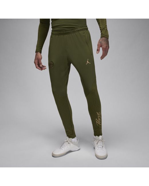 Nike Green Paris Saint-germain Strike Fourth Jordan Dri-fit Football Pants 50% Recycled Polyester for men