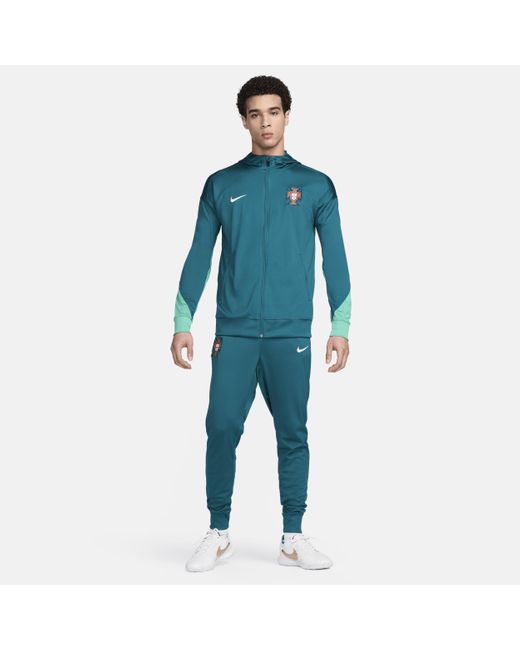 Nike Blue Portugal Strike Dri-fit Football Hooded Knit Tracksuit Polyester for men