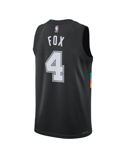 Nike Black De'Aaron Fox San Antonio Spurs City Edition Nba Swingman Jersey for men