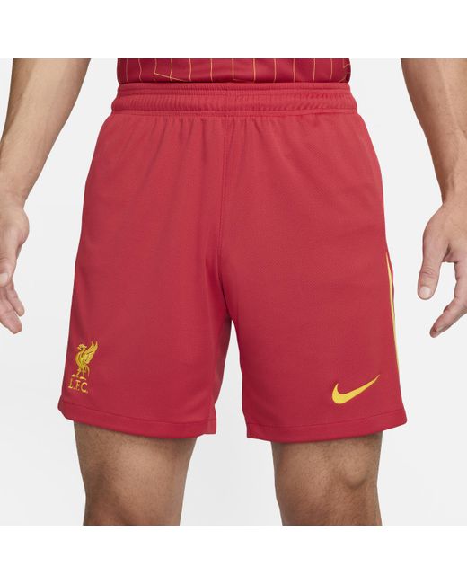 Nike Red Liverpool F.c. 2024 Stadium Home Dri-fit Football Replica Shorts Polyester for men