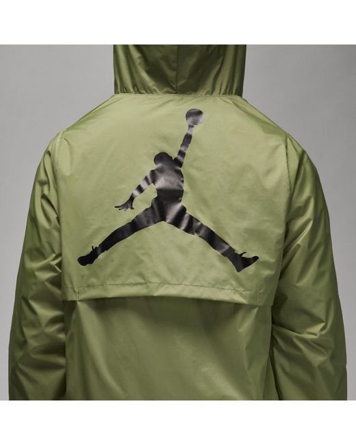 Nike Green Jordan Essentials Woven Jacket 50% Recycled Polyester for men