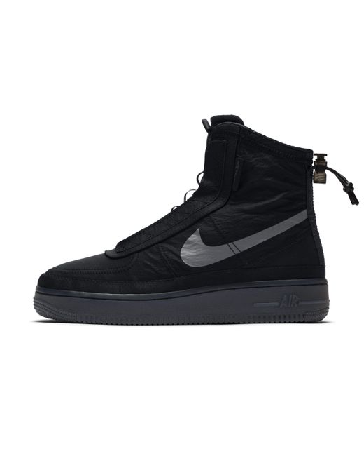 Nike Black Air Force 1 Shell Shoe