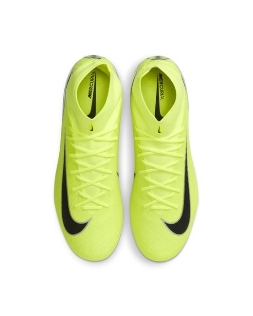 Nike Yellow Mercurial Superfly 10 Academy Ag High-Top Football Boot for men