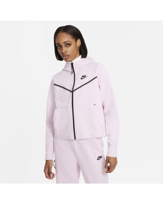 Nike Pink Sportswear Tech Fleece Windrunner Full-zip Hoodie