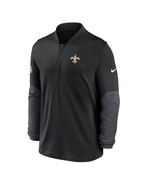 Nike Black New Orleans Saints Feel The Pressure Dri-Fit Nfl 1/2-Zip Top for men