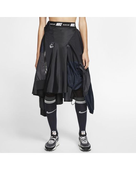 Nike X Sacai Womens Skirt in Black | Lyst